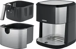 Мультипіч Rotex ROM760-XL Up&DownFry електрична 7.5л 2000Вт Чорний/Сріблястий - мініатюра 7