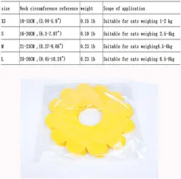 Захисний комір для котів Derby Sunflower Yellow, L - мініатюра 7