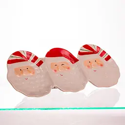 Блюдо сервірувальне новорічне для закусок Yiwu Santa Claus 33.5×12.5 см CR-1-33 - мініатюра 3