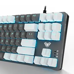 Клавіатура F3287 KRGD Blue EN/UA White/Grey, USB, кабель 1.6 м, 359 х 128.6 х 37.1 мм Aula teh0028289 - мініатюра 4