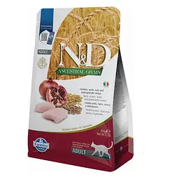 Низькозерновий сухий корм Farmina N&D Prime Cat Chicken&Pomegranate для дорослих котів (курка, гранат), 300 г