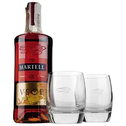 Коньяк Martell VSOP, 40%, у подарунковій упаковці, 0,7 л + 2 склянки (889936) - мініатюра 4