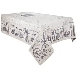 Скатертина Lefard Home Textile Cuberteria гобеленова 220x140 см бежево-сіра (732-294)