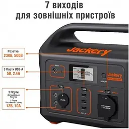 Портативна зарядна станція Jackery Explorer 500 518Wh/500W (HTE042500EU) 59455-ska - мініатюра 9