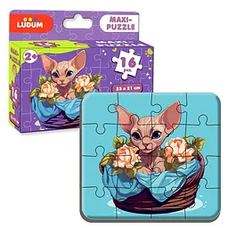 Пазл дитячий максі Котик 2 ME5032-03, 16 великих елементів