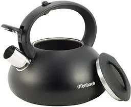 Чайник Happy Kettle з нержавіючої сталі зі свистком матовий Ofenbach 19.5 см kuh0006803 - мініатюра 2