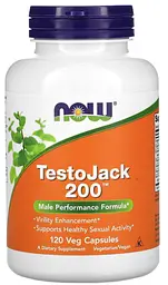 Репродуктивне здоров'я чоловіків NOW Foods TestoJack 200 120 вегетаріанських капсул