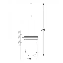 Йоржик для унітазу Grohe Essentials 40374001, Хром - мініатюра 2