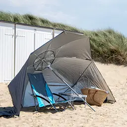 Парасоля-намет пляжна Bo-Camp Parasol With Sidewalls Grey/Silver (7267286) - мініатюра 2