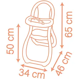 Стільчик для годування Smoby Toys Бебi Ньорс терракотова пудра (7600220388) - мініатюра 3