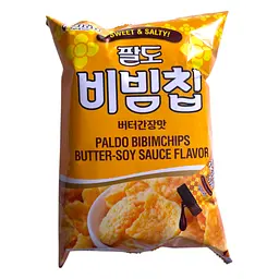 Чипсы кукурудзяні Paldo Bibimchips Butter Soy Sause Flavor 80 г