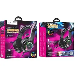 Навушники Hoco HF Stereo W107 Black (6931474791252) - мініатюра 6