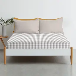 Дитяче простирадло Cosas Taupe Check 110х160 см сіро-біле (TaupeCheck_110x160) - мініатюра 2