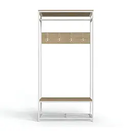 Вішалка модульна підлогова Ferrum-decor Треліс 15 180x90x38 ДСП білий Дуб Сонома 16мм (FRD-104370)
