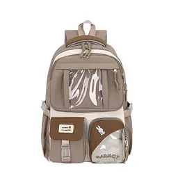 Стильний рюкзак Коричневий з прозорими відсіками Stylish Backpack Brown 45x36