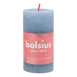 Свічка Bolsius Рустік Shine стовпчик 100x50 мм блакитна (770357) - мініатюра 2