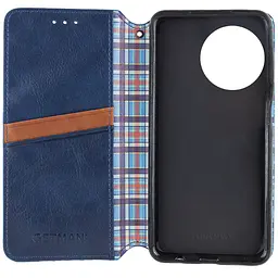 Шкіряний чохол-книжка GETMAN Cubic (PU) для Realme 11 4G Синій - мініатюра 5