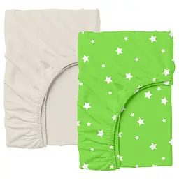 Набір простирадло на резинці 140х200 BEIGE / STARFALL LIME COSAS (4822052087107)