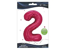 Кулька фольгована цифра PELICAN 40 (100 см) 1 2 фуксія