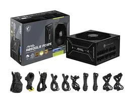 Блок живлення 850 Вт, MAG A850GLS PCIE5, Black, модульний MSI teh0028811 - мініатюра 3