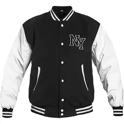 Куртка бомбер Mil-Tec NY Baseball - Black/White 10370002 розмір ХS