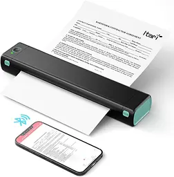 Портативний акумуляторний термопринтер M15 А4, бездротовий, Bluetooth/USB, чорний - мініатюра 2