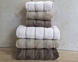 Набір турецьких махрових рушників Cestepe MicroCotton Premium 3 штуки 50x90 + 3 штуки 70х140 Multi 1 щільність 600 г/м2 - мініатюра 3