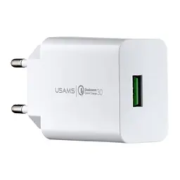 МЗП USAMS CC083 T22 Single USB QC3.0 Travel Charger ( EU ) White