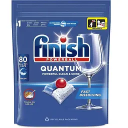 Таблетки для посудомийних машин Finish Quantum All in 1 80 шт. (5908252011490)