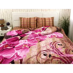 Комплект постільної білизни сатин набивний Руно 20-1315 Fuchsia євро бузковий - мініатюра 4