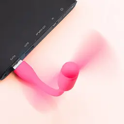 Вентилятор мобільний USB рожевий - мініатюра 6