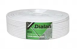 Кабель коаксіальний Dialan Econom RG6U 32W CCS (білий) 75 Ом 100 метрів бухта