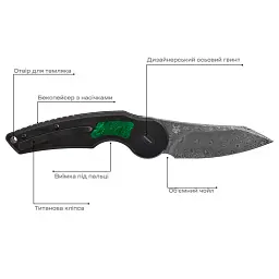 Ніж Fox Jupiter Titanium Malachite - мініатюра 9