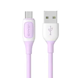 Кабель Lightning USAMS 3A USB to Micro-USB 1m Фіолетовий (6958444903392)