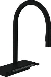 Змішувач Hansgrohe Aquno Select M81 170 3jet кухонний з витяжним виливом Sbox 73831670 Black Matt Чорний матовий