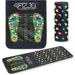 Килимок ортопедичний 4FIZJO 120 x 35 см з каменями для масажу ніг Black (P-5905973403160) - мініатюра 2