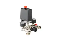 Прессостат реле тиску для компресора в зборі Intertool 2 виходу PT-9094 - мініатюра 3