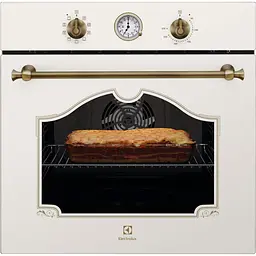 Electrolux Духовий шафа Electrolux електричний Rococo, 72л, A, конвекція, телескопічні напрямні, шампань