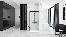 Душова кабіна Rea Space In 80x100 black REA-K8882, Чорний, Універсальна, прозорий - мініатюра 5
