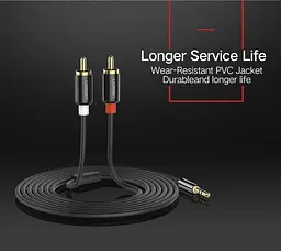 Кабель аудіо Ugreen AV116 2RCA to 3.5mm стерео розгалужувач 3 м (10590) - мініатюра 10