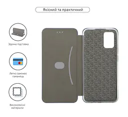 Чехол-книжка для Samsung Galaxy A02s (A025), G-Case, синий, кожаный чехол-книжка из экокожи (PU) и TPU, с магнитом, с подставкой и вместительным кардхолдером, противоударный, защита всего корпуса, ArmorStandart (ARM58268) - мініатюра 4
