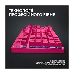 Клавіатура Logitech G PRO X TKL Lightspeed Tactile USB UA Magenta (920-012159) - мініатюра 9