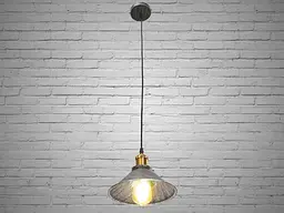 Світильник підвісний Diasha 6855-210-BK-SV Loft, 1xE27, 40W, регулювання висоти, діаметр 21 см, металевий, сучасний стиль для дому - мініатюра 4