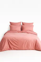 Комплект постільної білизни Ecotton Євро 210х220 см однотонний рожевий Tea rose (3196)