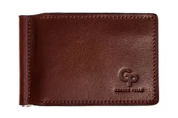 Затискач із монетницею, коньяк GRANDE PELLE acs0032190