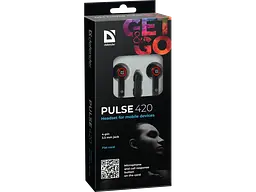 Навушники Defender Pulse 420 Black/Red - мініатюра 3