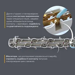 Подовжувач блоковий (ABS) Electrum 2 гнізда 2м C-ES-1782 - мініатюра 5