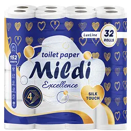 Папір туалетний Mildi Excellence 4 шари 32 шт.