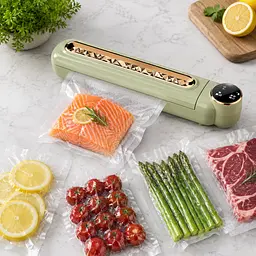 Вакуумний пакувальник, побутовий автоматичний апарат Сapper / Вакууматор продуктів / Кухонний вакууматор для дому - мініатюра 3