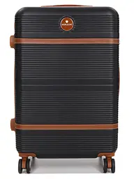 Валіза середня M ABS-пластик Worldline Airtex 629 67×45×27см 74л Чорна - мініатюра 3